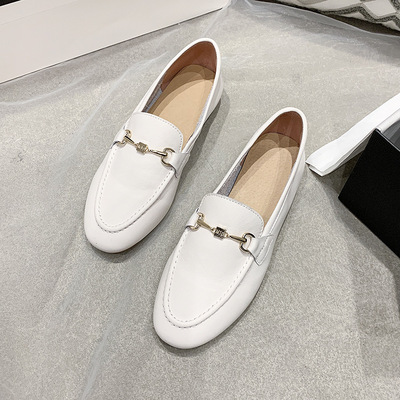 Spring New Leather One-legged Casual Loafers