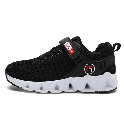 New Style Flying Woven Boys' Sports Shoes, Breathable Children's Shoes, Large Children's Shoes